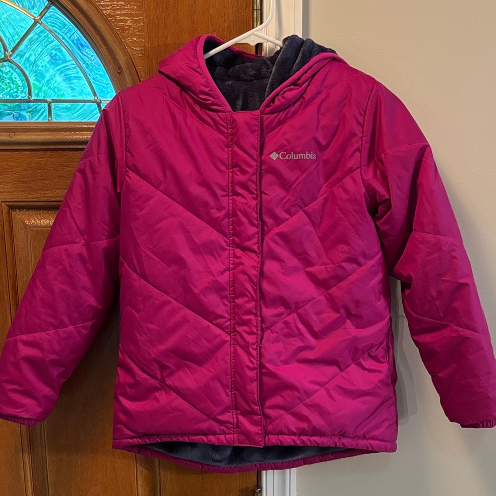 Columbia Kids' Magenta Hooded Puffer Jacket